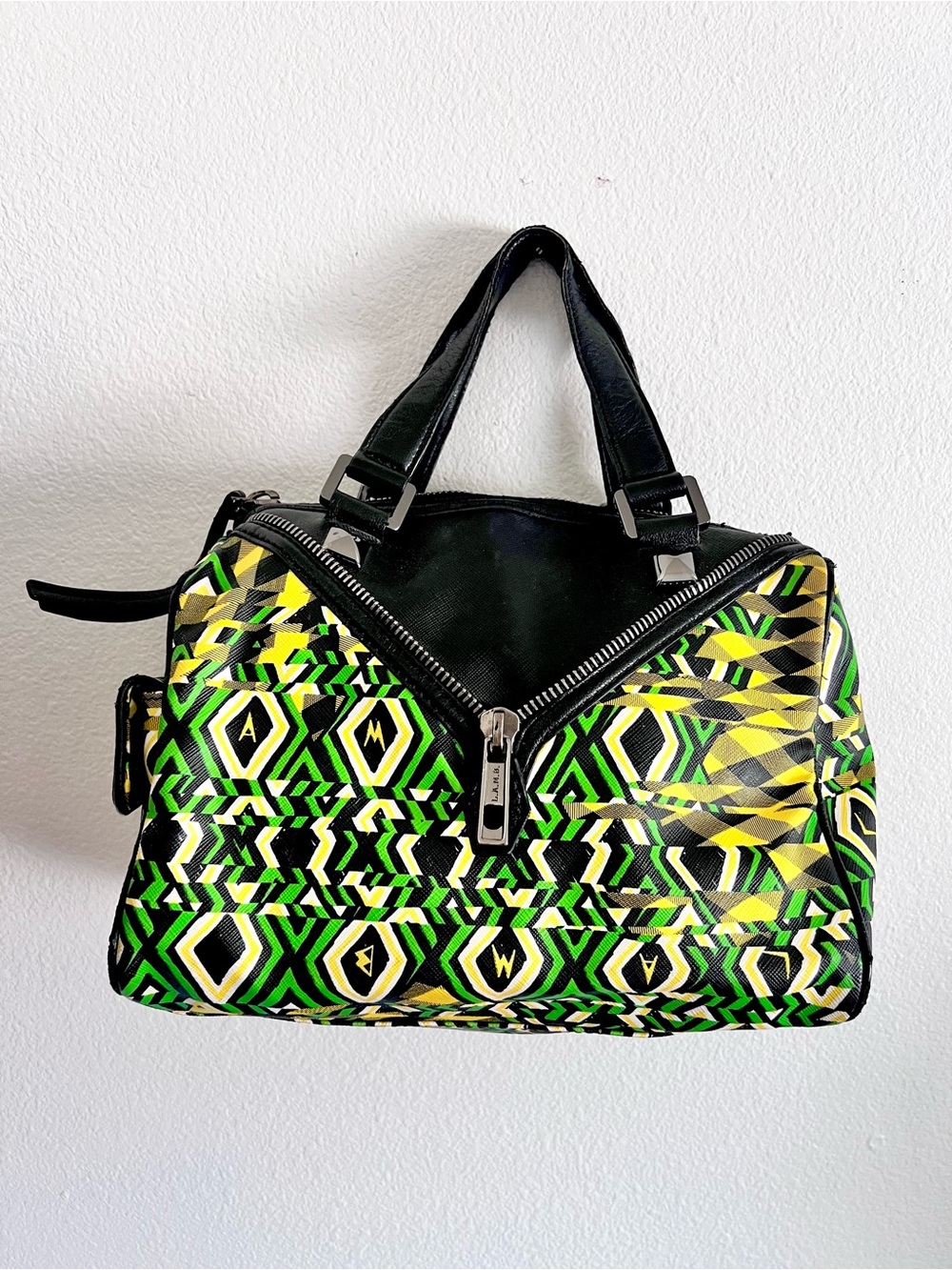 L.A.M.B. Worthington Satchel in the vibrant African Argyle Print